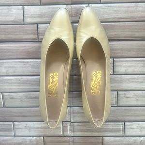 Cream Salvatore Ferragamo Heels